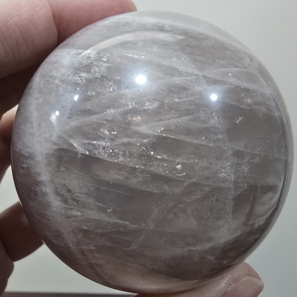 1.1 lbs Black Moonstone Crystal Sphere 71mm - Picture 13 of 17